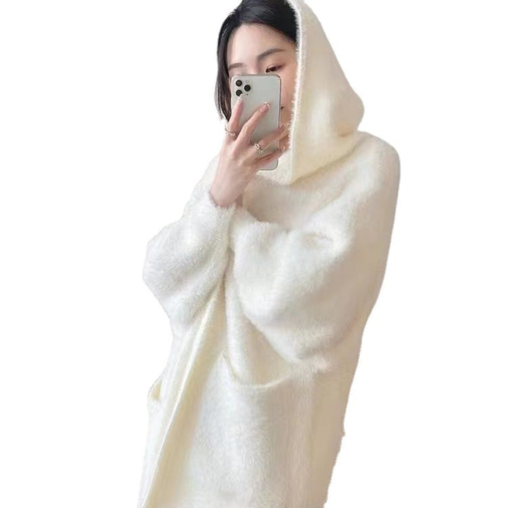 Damen Flauschige Strickjacke mit praktischen Taschen und lässigem Schnitt Drune