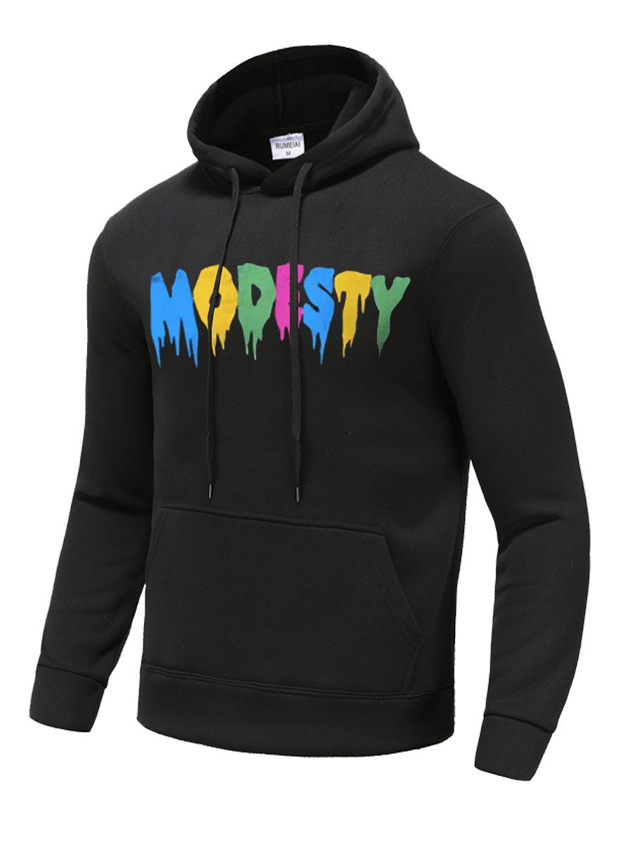 Herren Hoodie mit künstlerischem Farbverlauf und lässigem Schnitt Drune