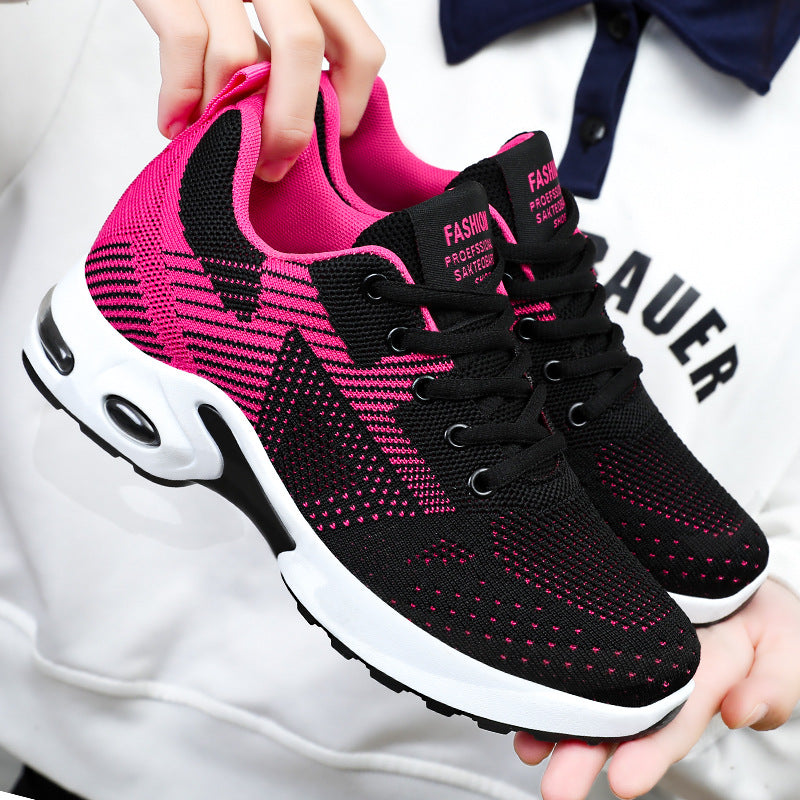 Damen nan sportive Strick-Sneaker mit stoßdämpfender Air-Unit, ergonomischer Komfortsohle und elastischer Schnürung Drune