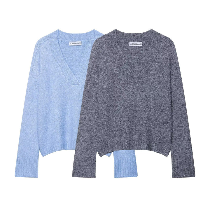 Damen V-Ausschnitt Pullover Drune
