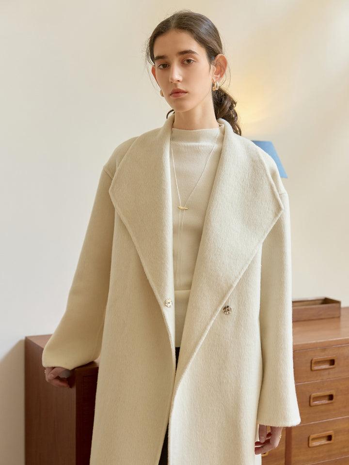 Drune | Übergröße Langmantel Minimalistisches Wickeldesign