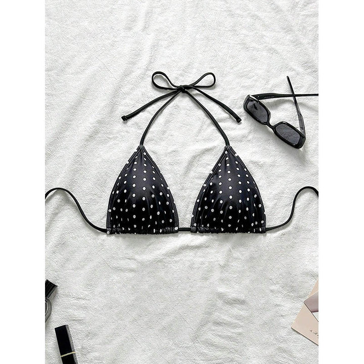Damen Triangel-Bikini mit zeitlosem Punktmuster Drune