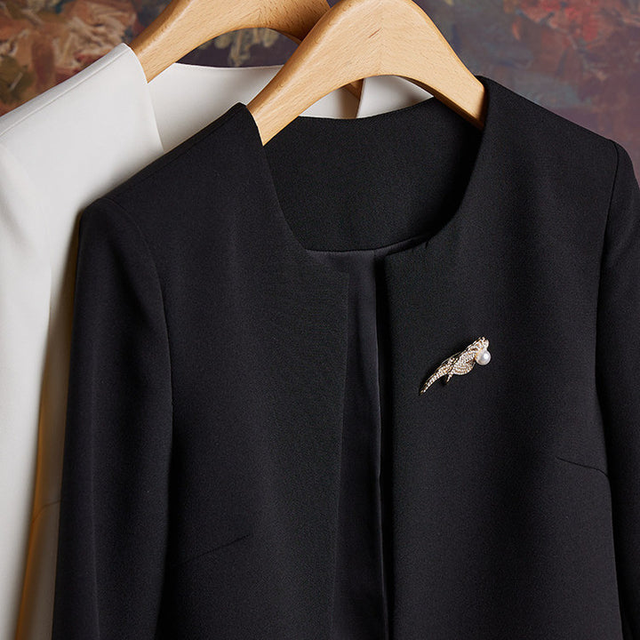 Damen Elegante Blazerjacke mit schickem Verschluss Drune