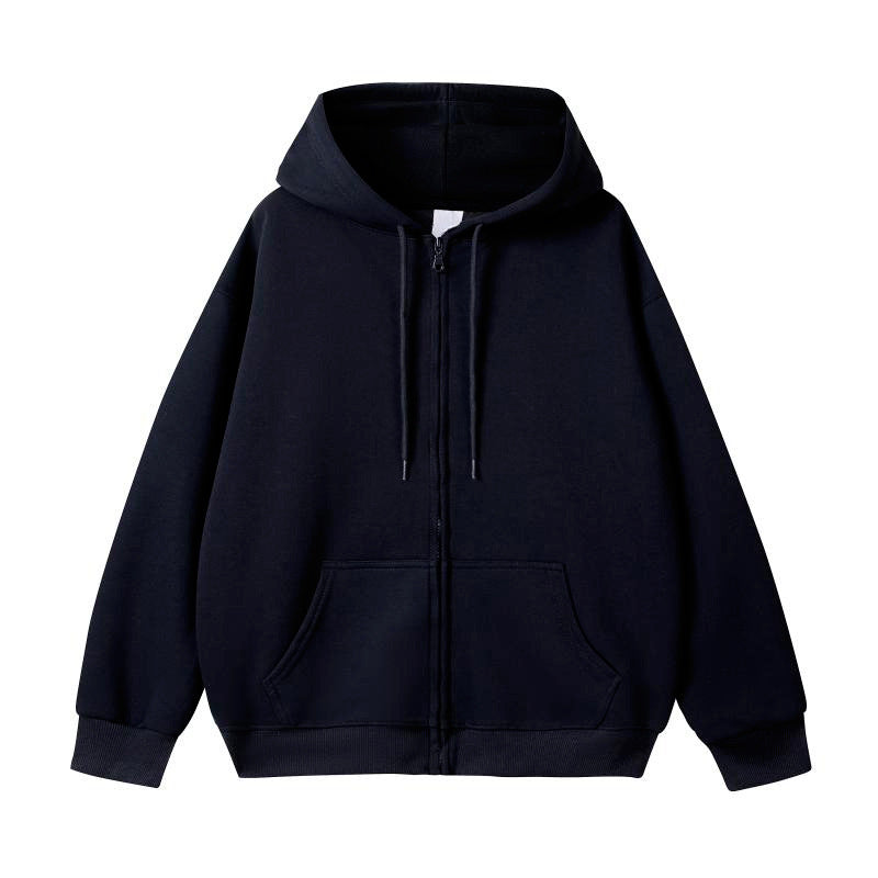 Unisex Oversize-Kapuzenjacke mit durchgehendem Reißverschluss und Kängurutasche Drune