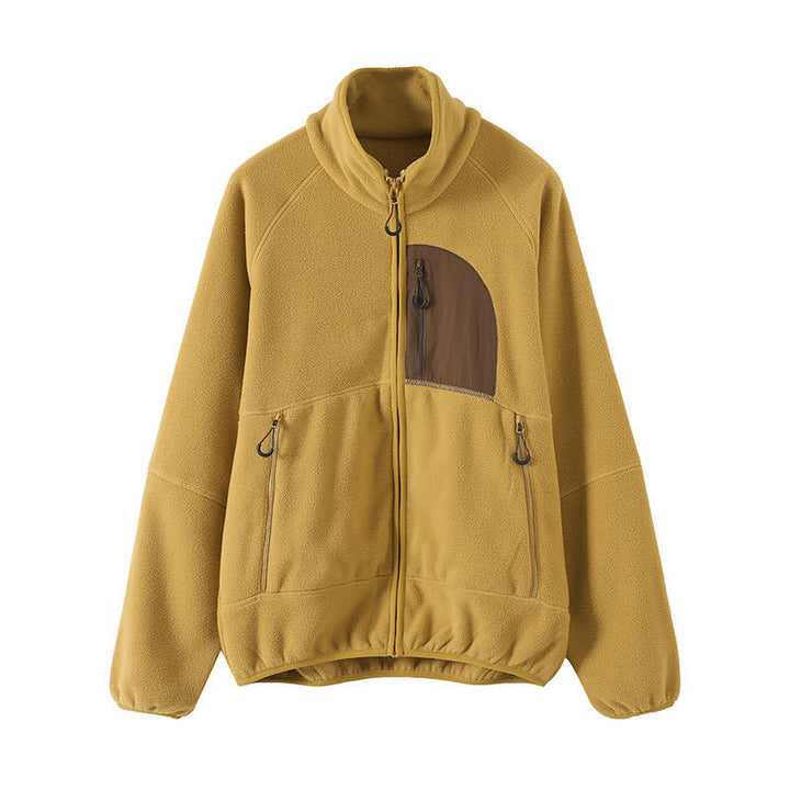 Damen Fleecejacke mit hochschließendem Kragen und praktischen Taschen Drune