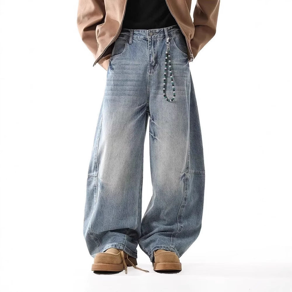 Damen Hoch taillierte Baggy-Jeans Drune