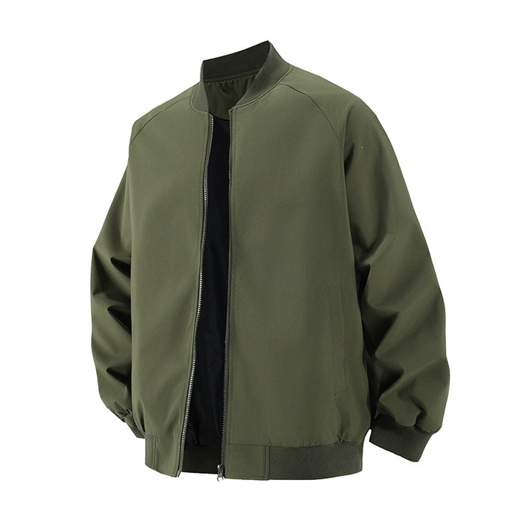 Herren Modische Bomberjacke mit elastischen Bündchen Drune