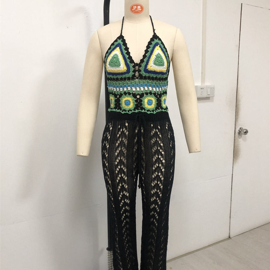 Damen Häkel-Bikinioberteil mit verspieltem geometrischen Design Drune