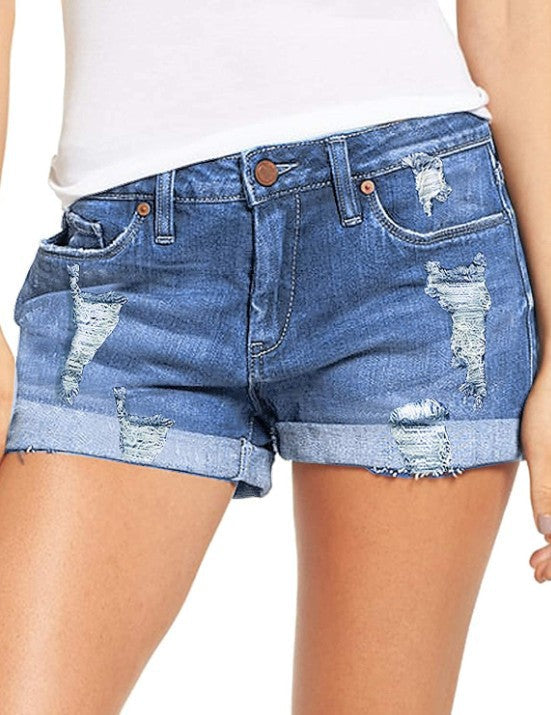 Damen Jeans-Shorts im lässigen Destroyed-Look Drune