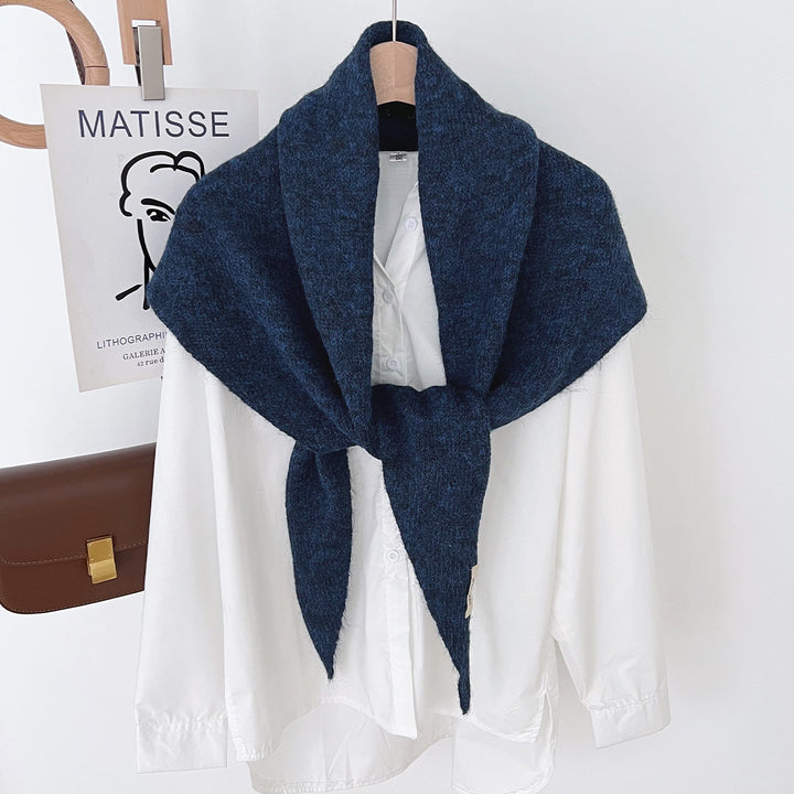 Damen Kuscheliger Wickelponcho mit modernen Fransen und elegantem Design Drune