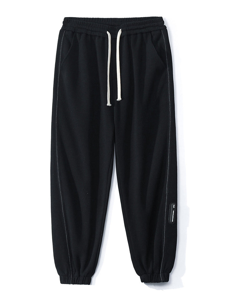 Unisex Relax-Fleece Jogginghose mit elastischem Bund und Bündchen Drune