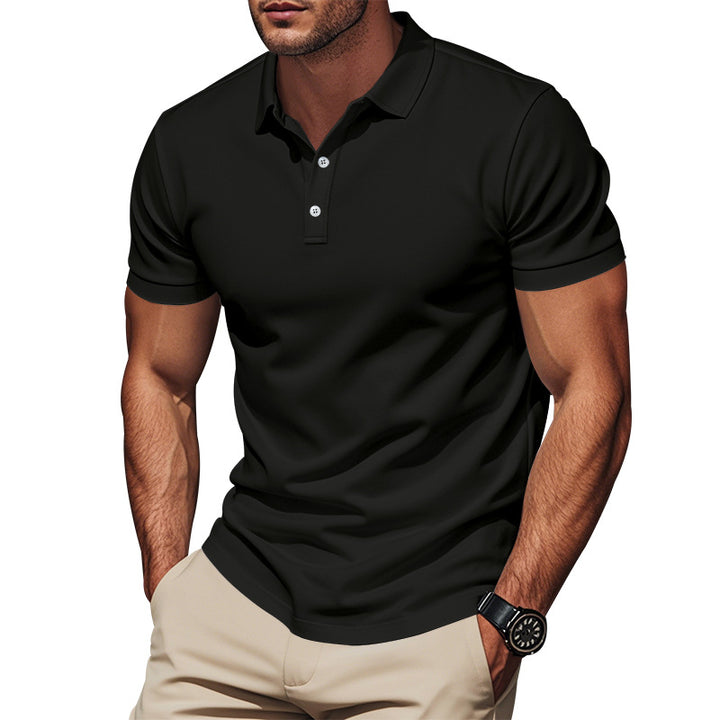 Herren Kurzarm Poloshirt aus atmungsaktivem Baumwollmix mit modernem Kragen Drune