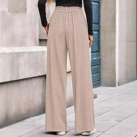 Damen weite Palazzo-Hosen mit elegantem Bund Drune