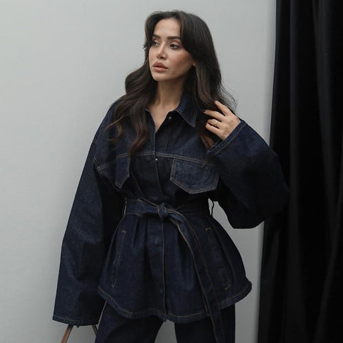 Damen Stylische Denimjacke Drune
