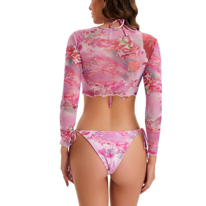 Damen Sportlicher Longsleeve Bikini-Set Drune