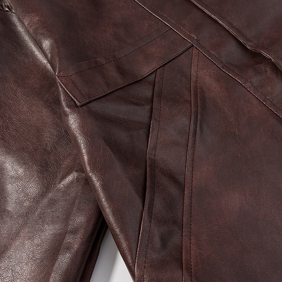 Damen modische Kunstlederjacke im urbanen Schnitt mit edlen Details Drune