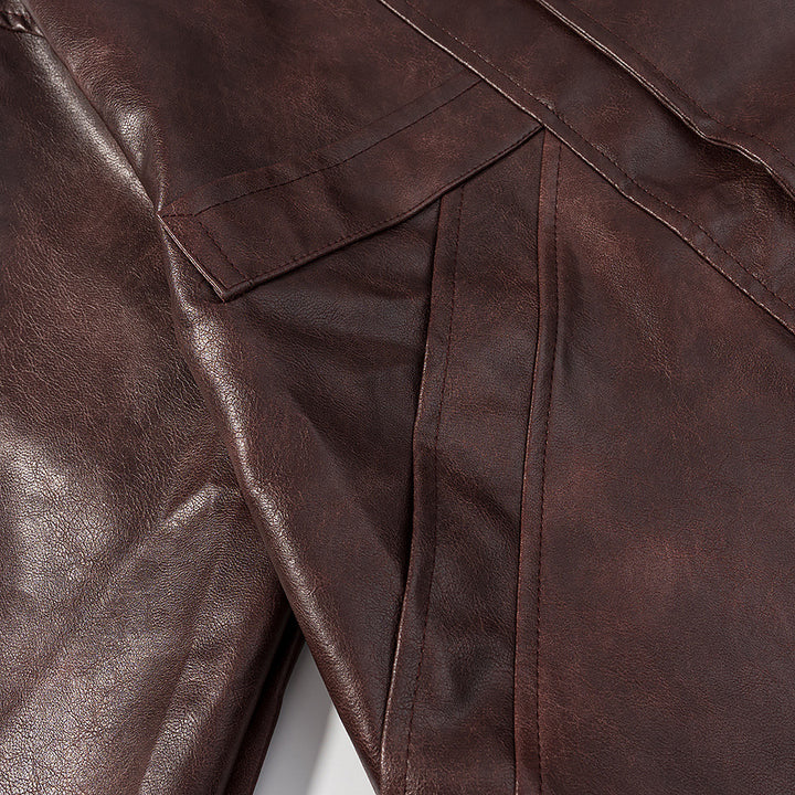 Damen modische Kunstlederjacke im urbanen Schnitt mit edlen Details Drune