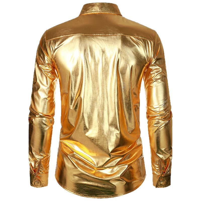 Herren Metallic Hemd Drune