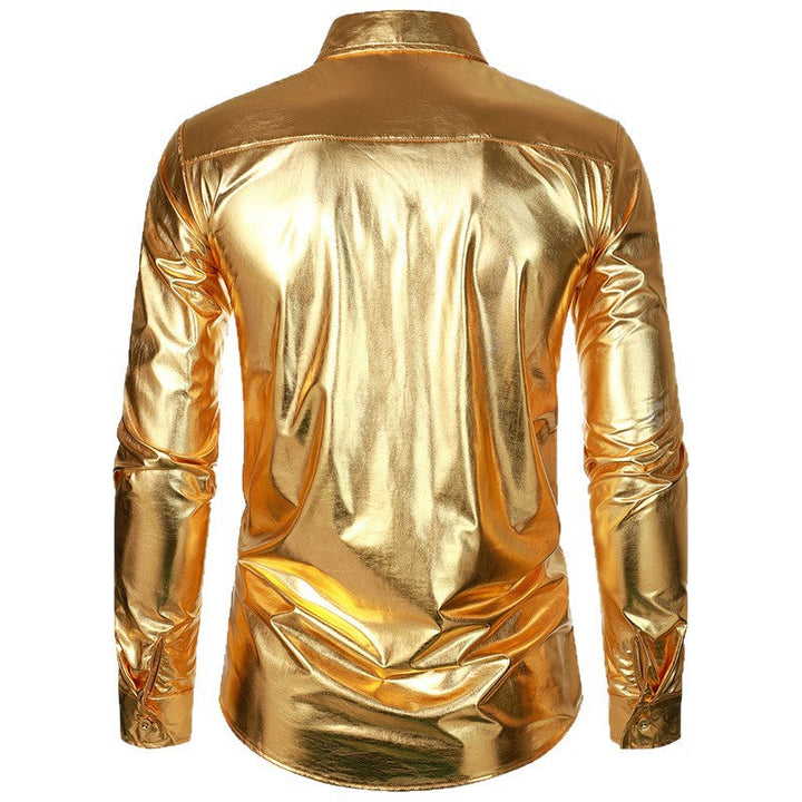 Herren Metallic Hemd Drune