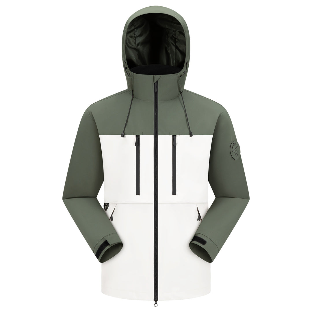 Herren Regen-Softshellparka mit längerer Silhouette, verschweißten Nähten und wasserabweisenden Reißverschlüssen Drune