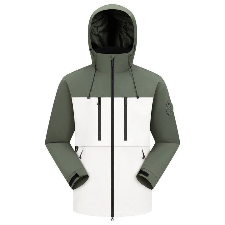 Herren Regen-Softshellparka mit längerer Silhouette, verschweißten Nähten und wasserabweisenden Reißverschlüssen Drune