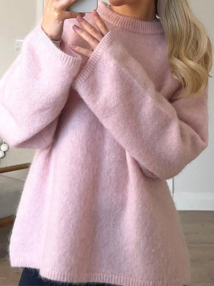 Damen Kuscheliger Oversized Pullover mit weitem Schnitt Drune
