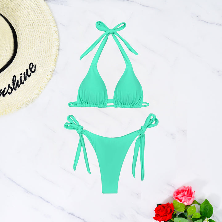 Damen Triangel-Bikini mit raffinierten Bindebändern und hochelastischem Stoff Drune