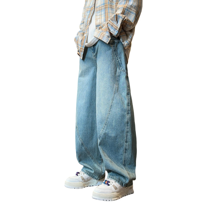 Damen Weitgeschnittene Denim-Hose Drune