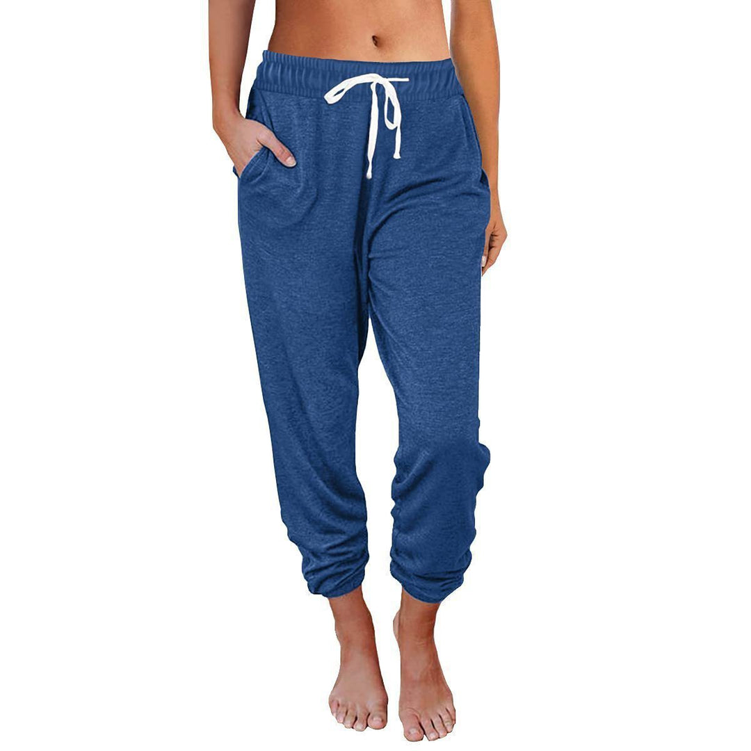 Damen Bequeme und lässige Jogginghose mit elastischem Bund und seitlichen Taschen Drune