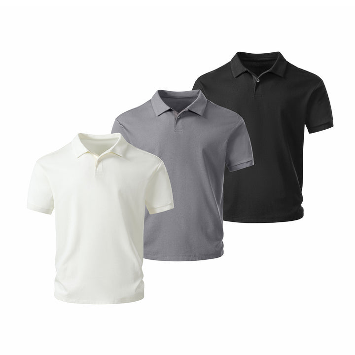 Herren Thermoregulierendes Piqué-Poloshirt mit feiner Struktur und Kurzarm Drune