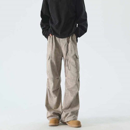 Damen Cargo-Hose mit weiten Beinen und praktischen Taschen Drune