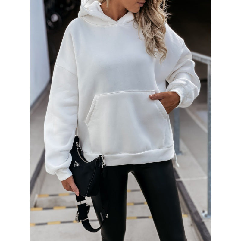 Damen Oversized Kapuzenpullover mit praktischen Kängurutaschen Drune