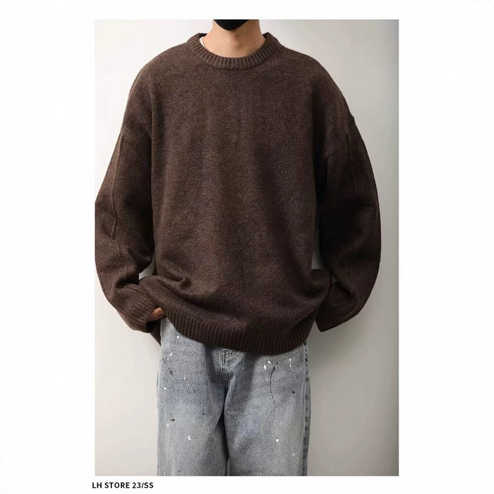 Herren Gemütlicher Oversized Pullover Drune