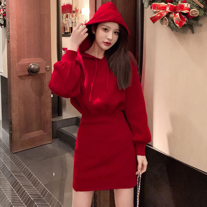 Damen Hoodie-Kleid mit lässigem Schnitt und praktischen Taschen Drune