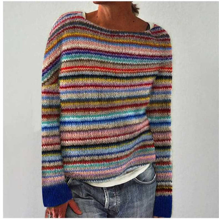 Damen nan Norwegerpullover aus Wollmix mit Rundhalsausschnitt und traditionellem Fair-Isle-Yoke Drune