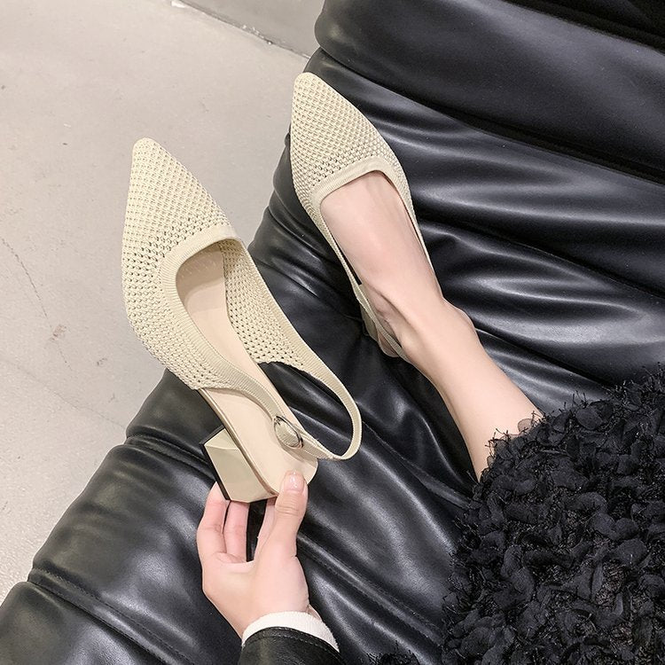 Damen Slingback-Pumps mit strukturiertem Obermaterial und elegantem Blockabsatz Drune