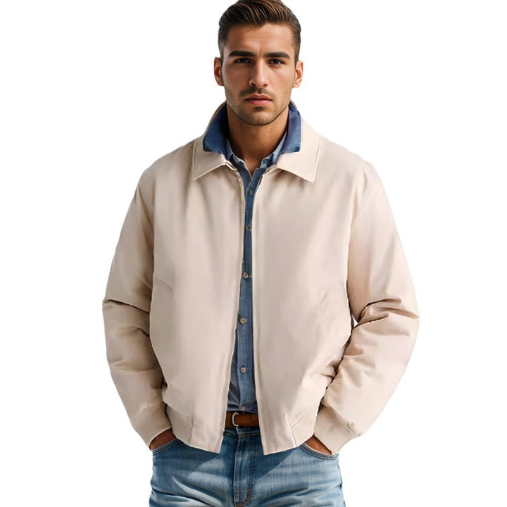 Herren Harrington-Jacke mit Reißverschluss, leicht gefüttert und Rippbündchen Drune