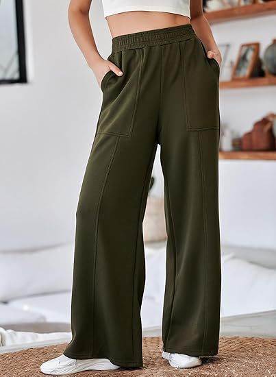 Damen Weite Jersey-Hose mit elastischem Bund und praktischen Taschen Drune