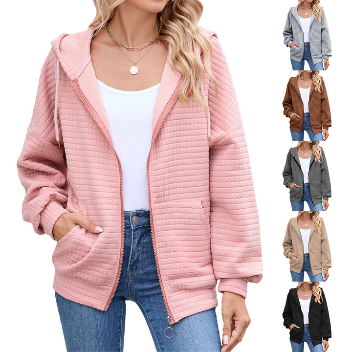 Damen Kapuzenjacke mit strukturiertem Design und praktischen Taschen Drune