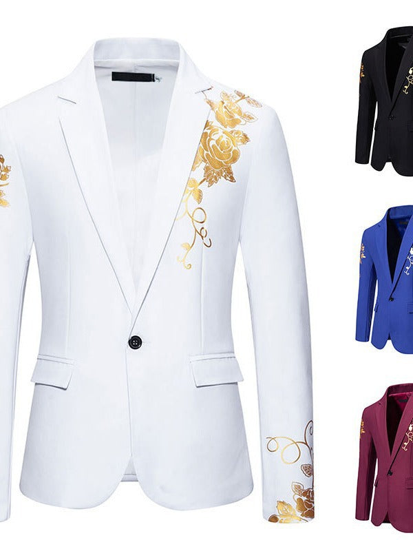 Herren eleganter Blazer mit floralem Design und hochwertiger Verarbeitung Drune