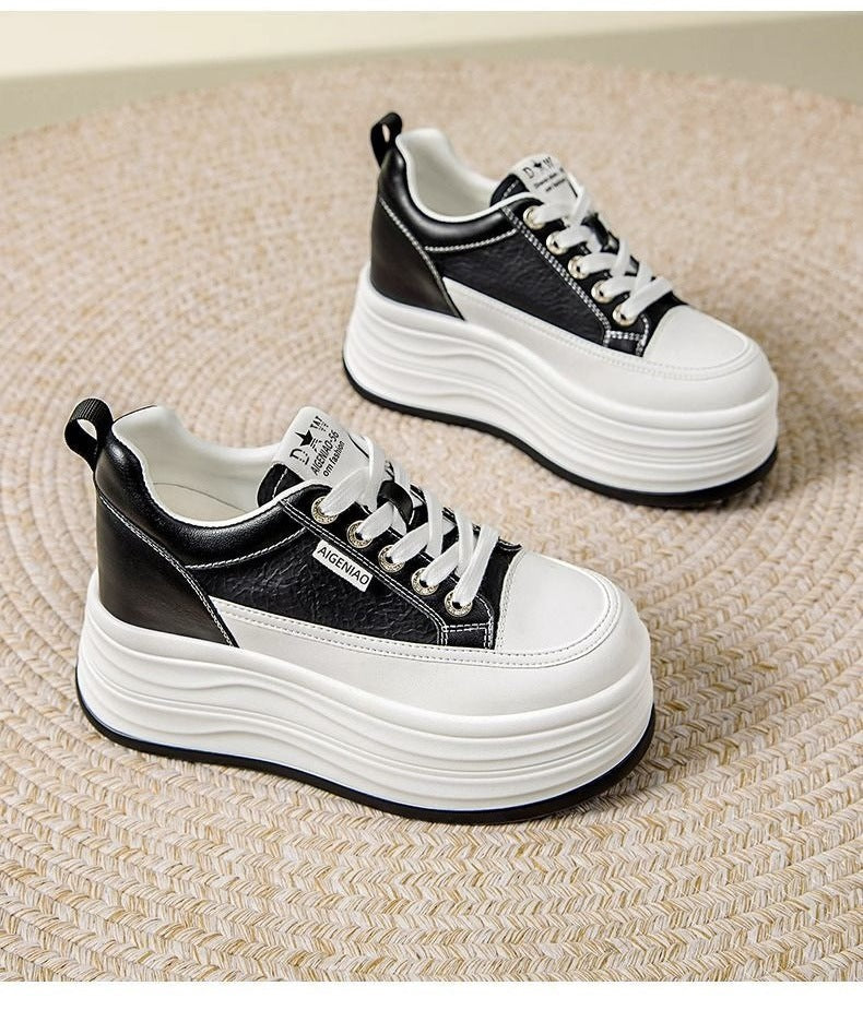 Damen Plateau Sneakers Drune