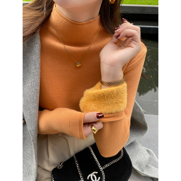 Damen Eleganter Rollkragenpullover aus weichem Material Drune