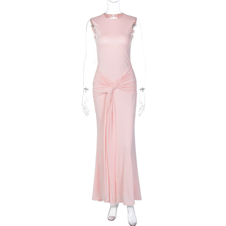 Damen Elegantes und figurbetontes Maxikleid mit Raffungen Drune