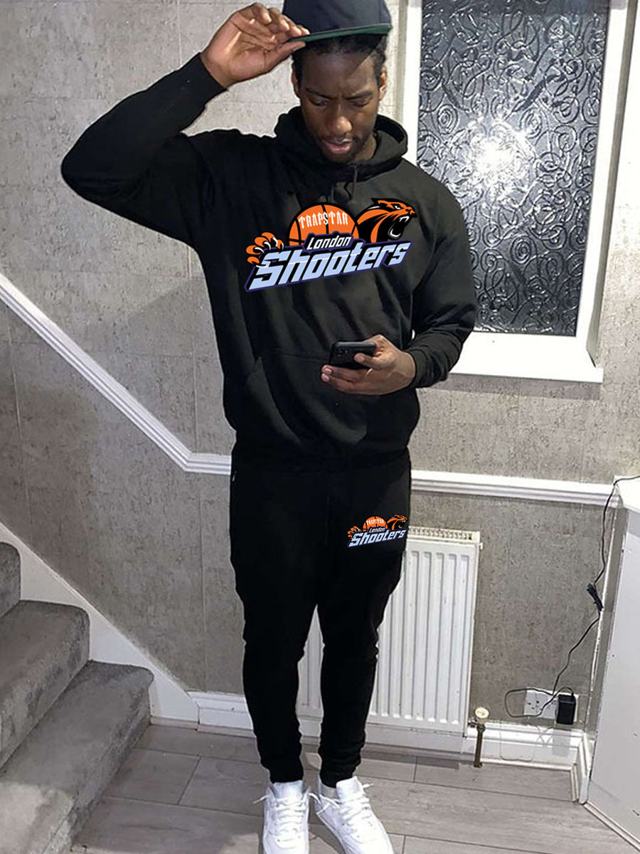 Herren Sportliches Hoodie- und Jogginghose-Set mit stylischem Basketball-Design Drune