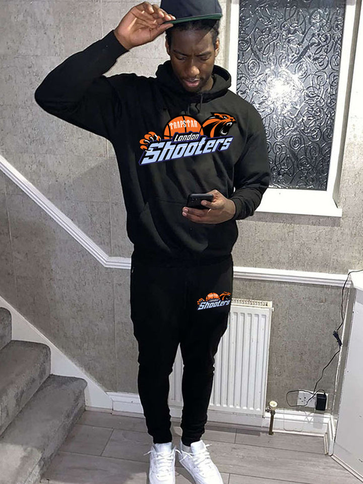 Herren Sportliches Hoodie- und Jogginghose-Set mit stylischem Basketball-Design Drune