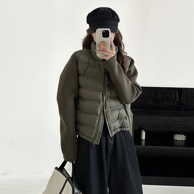 Damen Funktionale Pufferjacke mit Taschen und hohem Kragen Drune