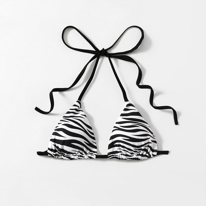 Damen Triangel-Bikini mit verspieltem Wellenmuster Drune