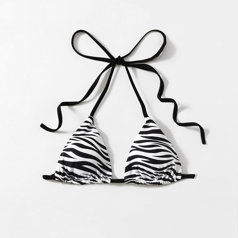 Damen Triangel-Bikini mit verspieltem Wellenmuster Drune