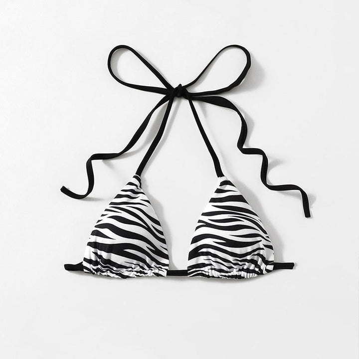 Damen Triangel-Bikini mit verspieltem Wellenmuster Drune