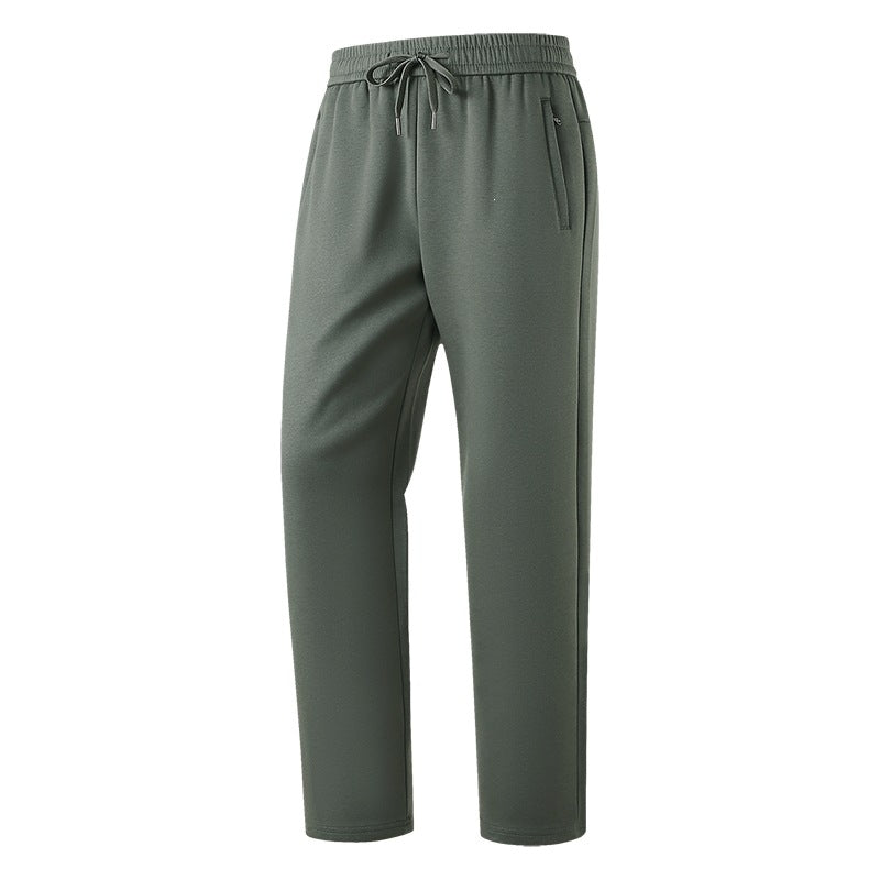 Herren Slim-Fit Freizeithose aus atmungsaktivem Funktionsfleece mit Kordelbund, Reißverschlusstaschen & Rippbündchen Drune